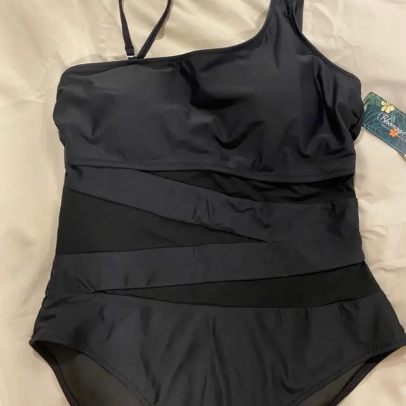 NWT Blooming Jelly Padded one piece Swim Suit in Black/ size XL - Picture 2 of 4